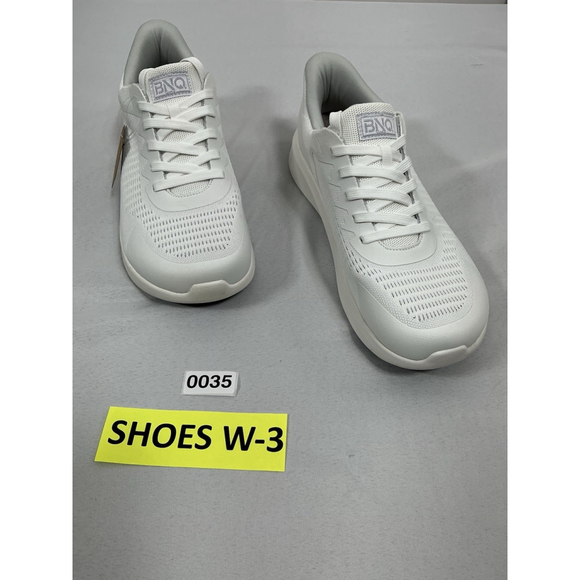 BNQ Shoes - Men’s NWT BNQ Wide Lace Up Sneakers Us 11 White Mesh
